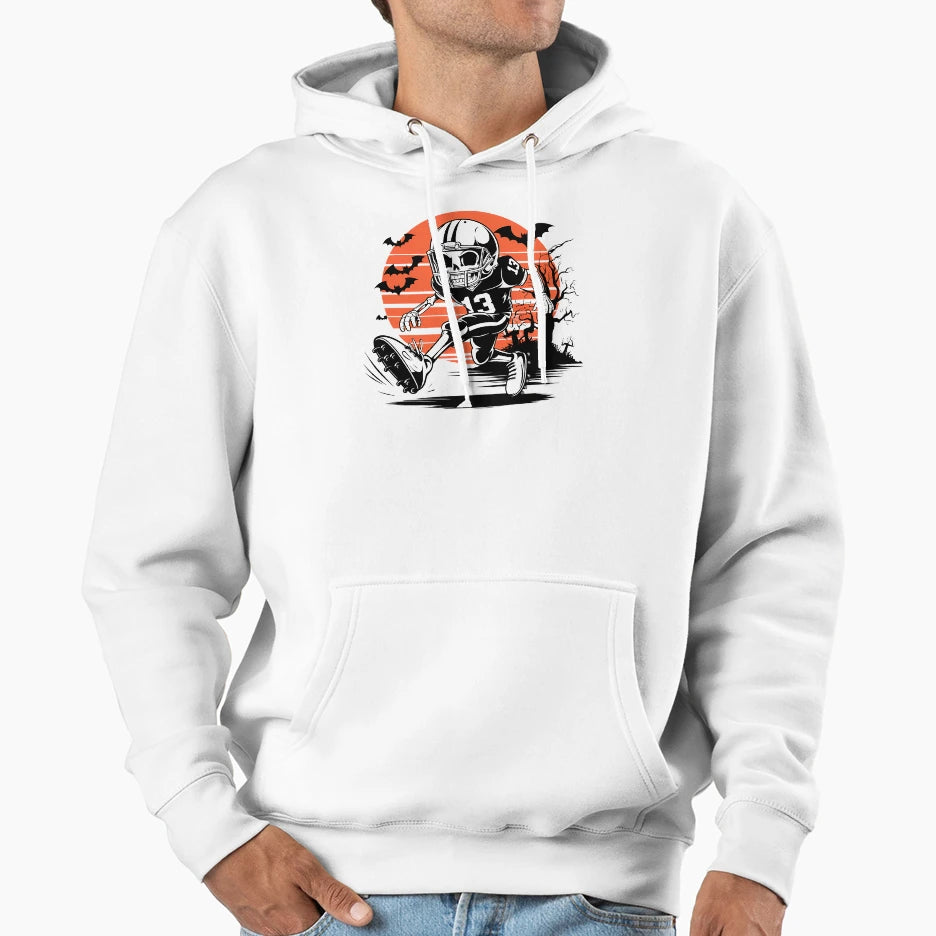 American Football Skeleton Halloween Hoodie - Streetwear Style Men Women - T-Shirt, Sweatshirt, Hoodie