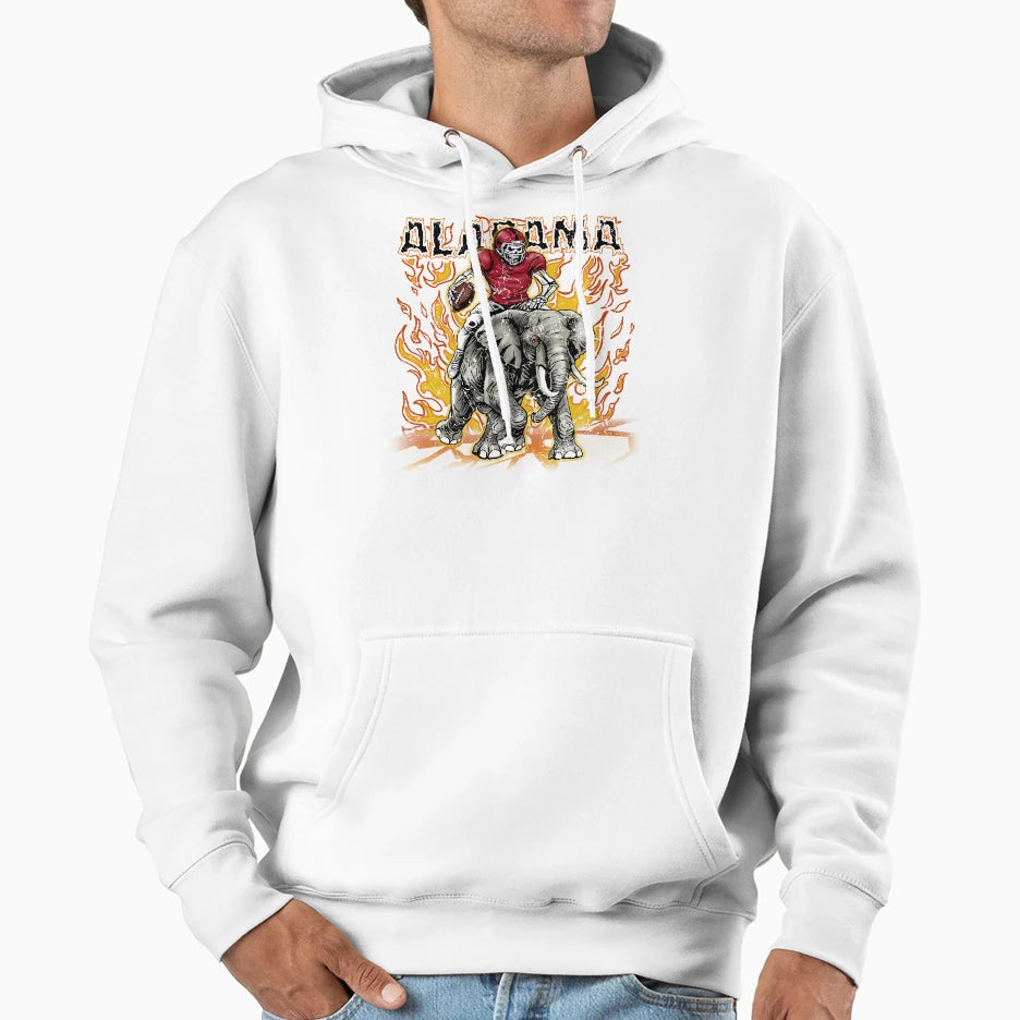 Alabama Football Skull Hoodie - Streetwear Style Men Women - T-Shirt, Sweatshirt, Hoodie