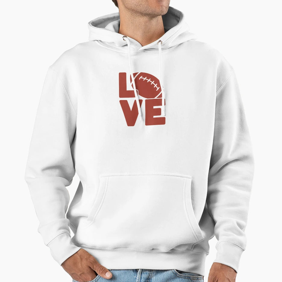 Love Football Hoodie - Casual Everyday Wear for Adults - T-Shirt, Sweatshirt, Hoodie