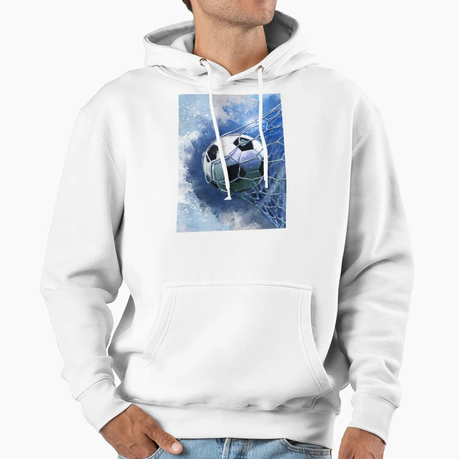 Football Watercolor Sport Art Hoodie - Aesthetic Graphic Men Women - T-Shirt, Sweatshirt, Hoodie