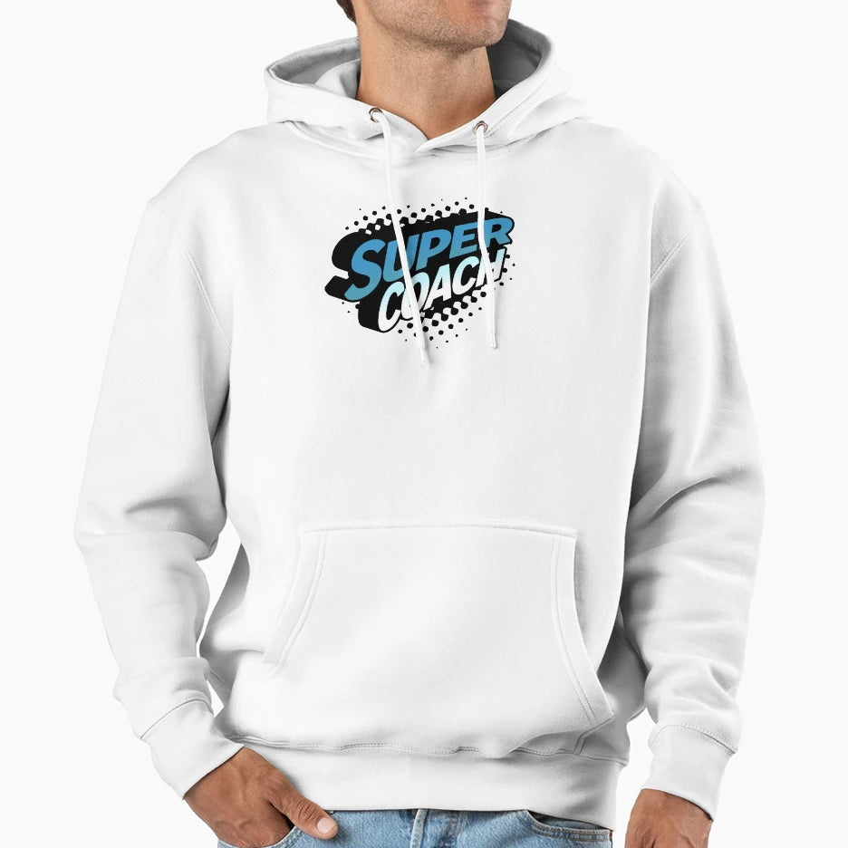 Super Coach Best Coach Ever Hoodie - Aesthetic Graphic for Adults - T-Shirt, Sweatshirt, Hoodie