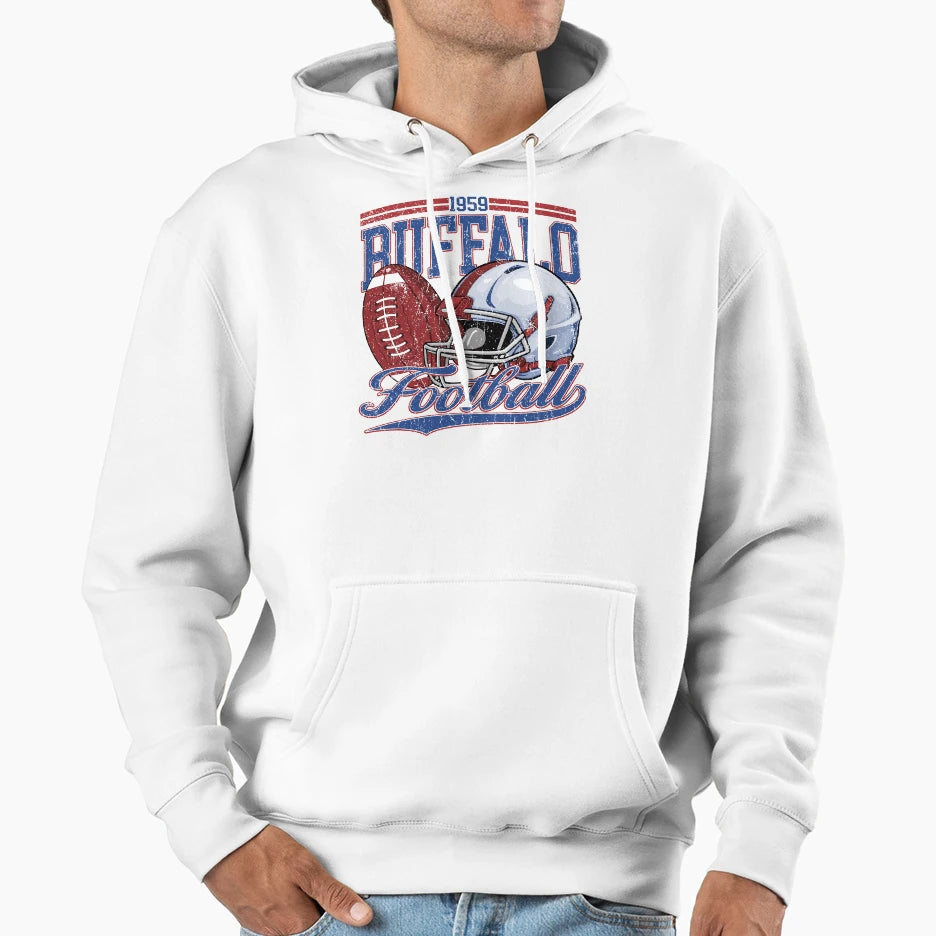 Buffalo Football Fan Hoodie - Custom Art Print Unisex - T-Shirt, Sweatshirt, Hoodie