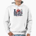 I Love Football Dynamic Rugby Scene Hoodie - Aesthetic Graphic for Adults - T-Shirt, Sweatshirt, Hoodie