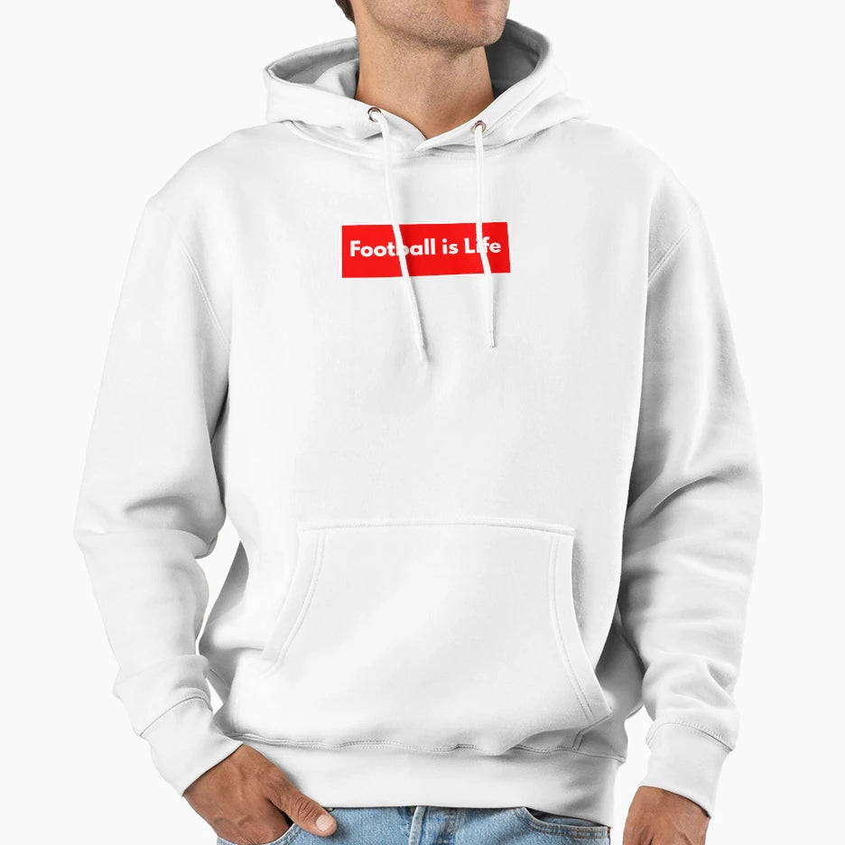 Football Is Life Hoodie - Minimalist Print Unisex - T-Shirt, Sweatshirt, Hoodie