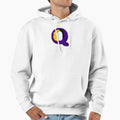 Letter Q Monogram Typography Collage Hoodie - Casual Everyday Wear Unisex - T-Shirt, Sweatshirt, Hoodie