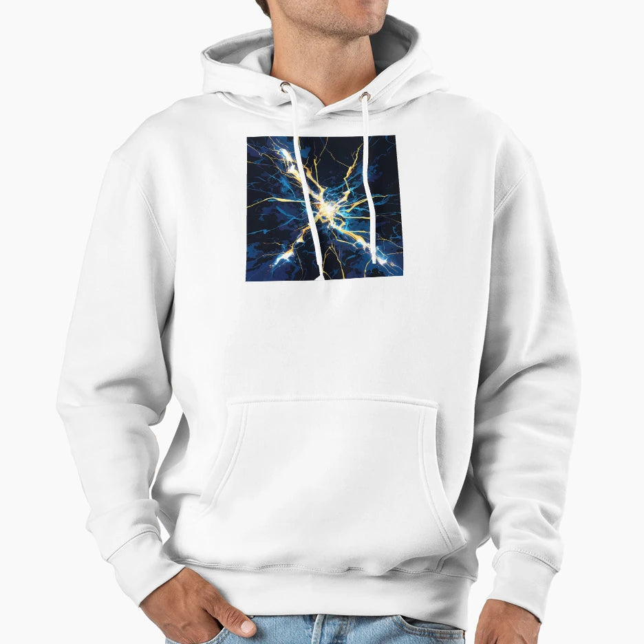 Electric Lightning Burst Hoodie - Graphic Print Men Women - T-Shirt, Sweatshirt, Hoodie