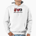 Peace Love Falcons Football Team Hoodie - Fun Novelty Design Unisex - T-Shirt, Sweatshirt, Hoodie