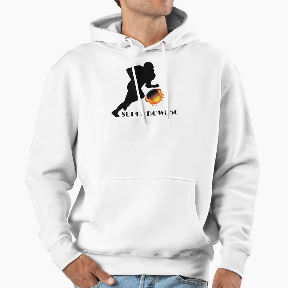 Super Bowl 50 Hoodie - Fun Novelty Design Men Women - T-Shirt, Sweatshirt, Hoodie