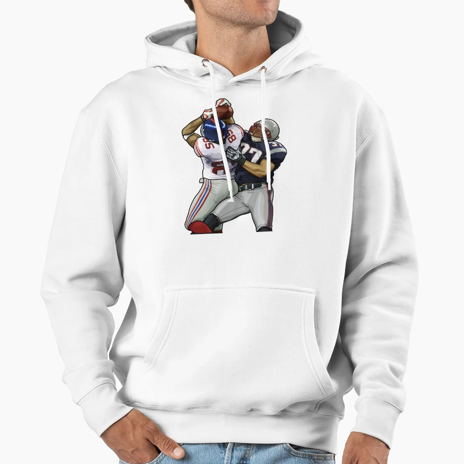 David Tyree Helmet Catch Hoodie - Custom Art Print for Adults - T-Shirt, Sweatshirt, Hoodie