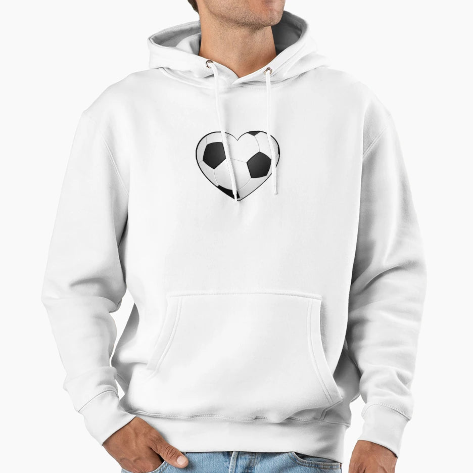 Soccer Heart Hoodie - Fun Novelty Design for Adults - T-Shirt, Sweatshirt, Hoodie