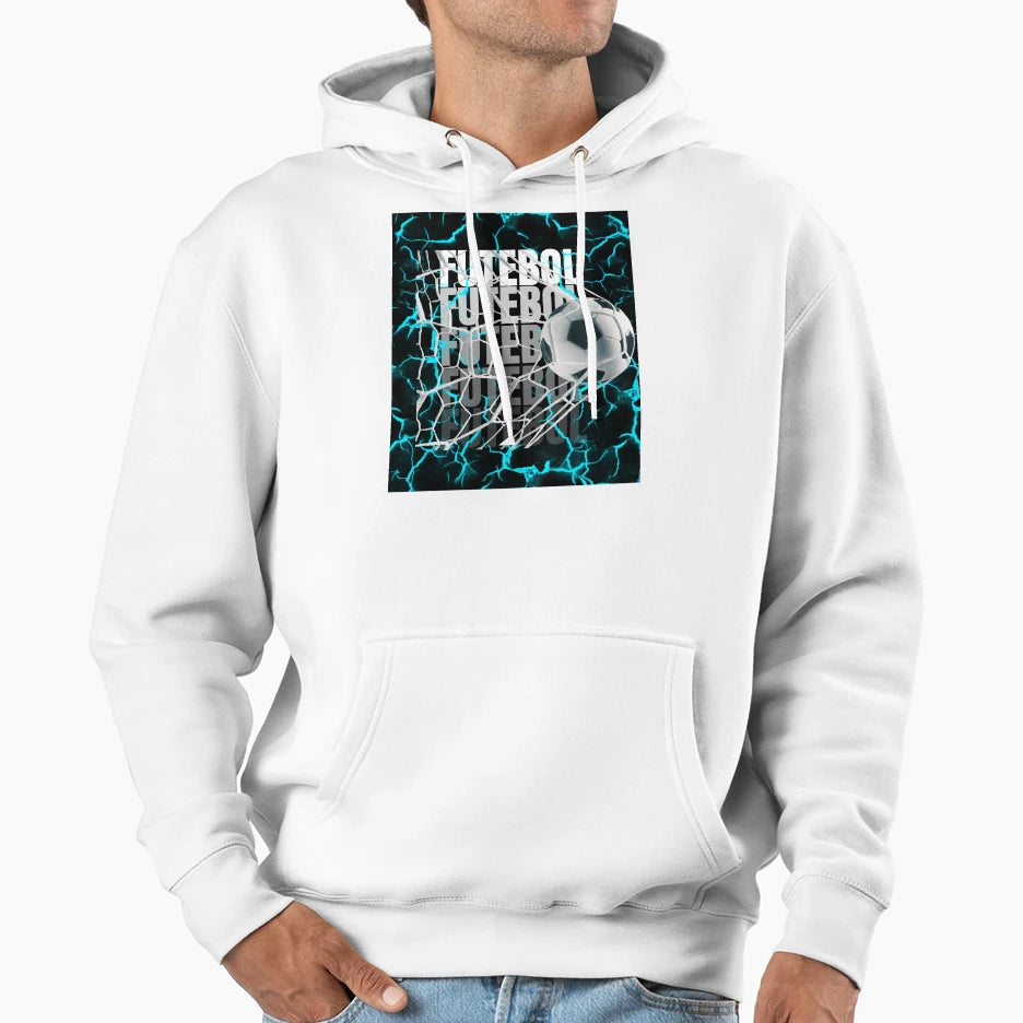 Futebol Hoodie - Fun Novelty Design Men Women - T-Shirt, Sweatshirt, Hoodie
