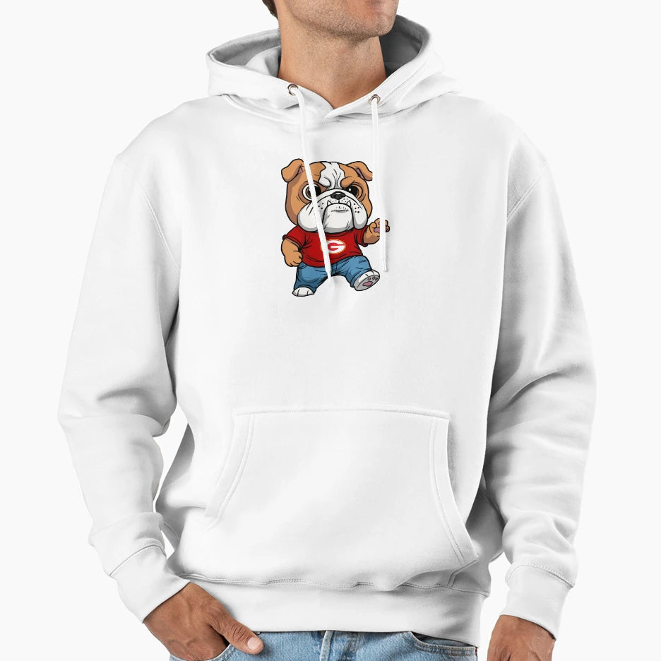 Goochland Bulldog Hoodie - Fun Novelty Design for Adults - T-Shirt, Sweatshirt, Hoodie