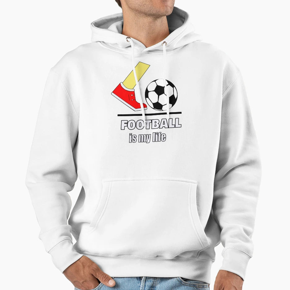Football Is My Life Hoodie - Minimalist Print Unisex - T-Shirt, Sweatshirt, Hoodie