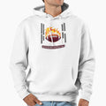 Fiery American Football Ball Hoodie - Streetwear Style Men Women - T-Shirt, Sweatshirt, Hoodie