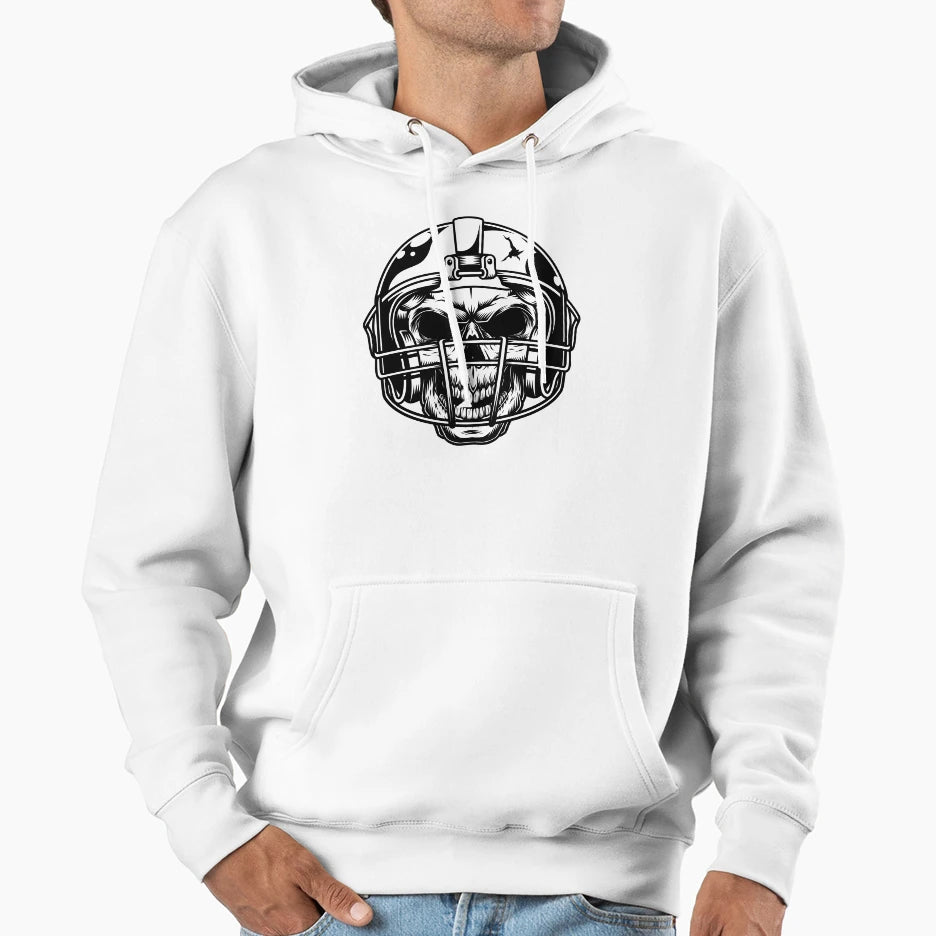 American Football Helmet Skull Hoodie - Graphic Print Men Women - T-Shirt, Sweatshirt, Hoodie
