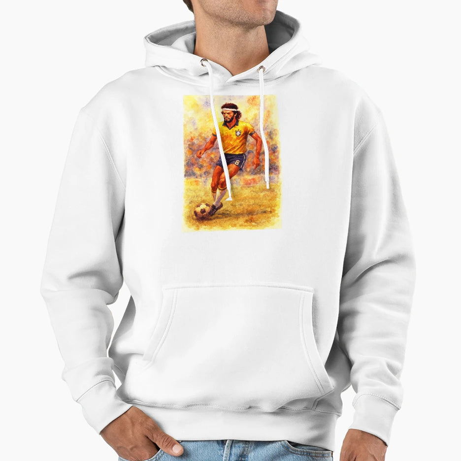 Socrates Football Legend Hoodie - Graphic Print for Adults - T-Shirt, Sweatshirt, Hoodie