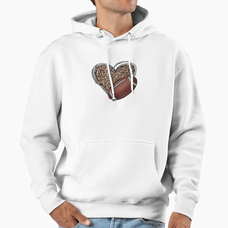 Love Football Hoodie - Unique Graphic Unisex - T-Shirt, Sweatshirt, Hoodie