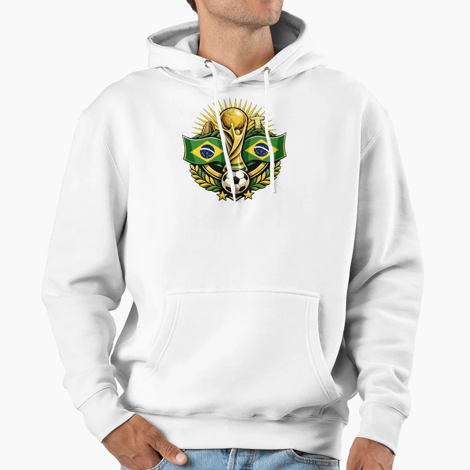 Brazil World Cup Hoodie - Trendy Graphic Unisex - T-Shirt, Sweatshirt, Hoodie