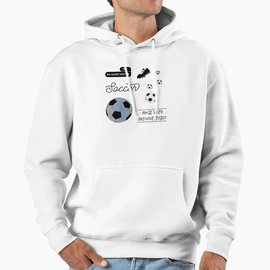 Black Watercolor Soccer Pack Hoodie - Graphic Print for Adults - T-Shirt, Sweatshirt, Hoodie