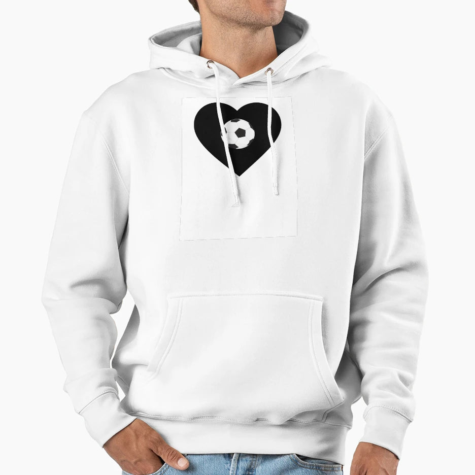Football Heart Hoodie - Fun Novelty Design for Adults - T-Shirt, Sweatshirt, Hoodie