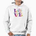 Love Soccer Hoodie - Minimalist Print for Adults - T-Shirt, Sweatshirt, Hoodie