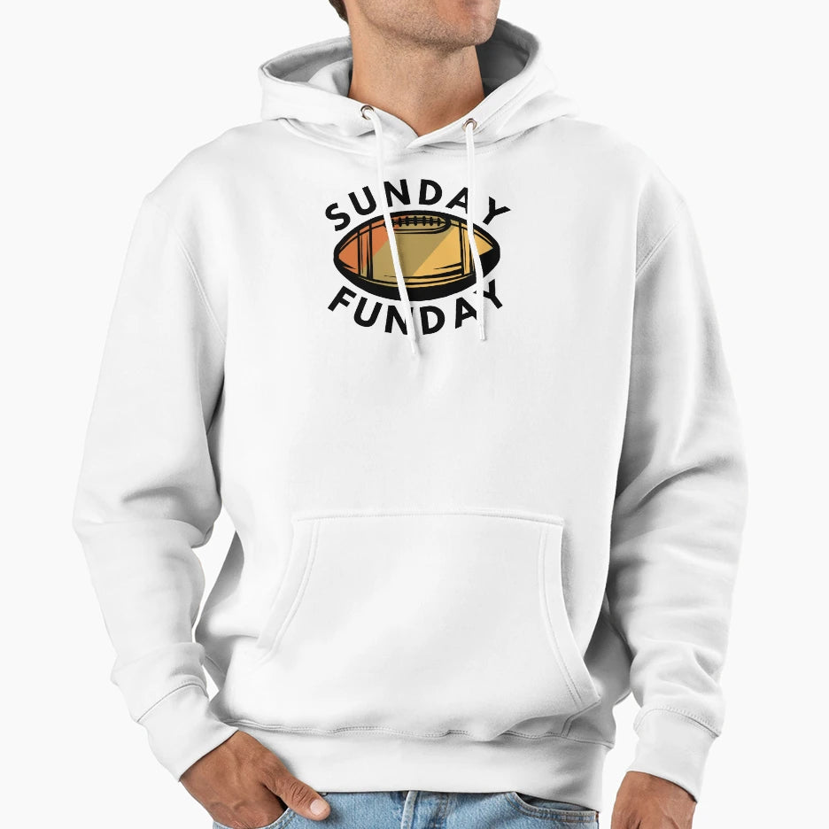Sunday Funday Football Hoodie - Fun Novelty Design Unisex - T-Shirt, Sweatshirt, Hoodie