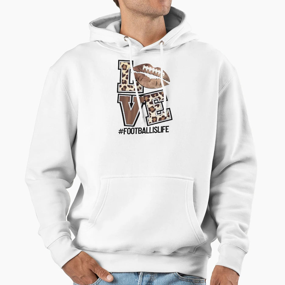 American Football Lover Soccer Football Hoodie - Trendy Graphic for Adults - T-Shirt, Sweatshirt, Hoodie