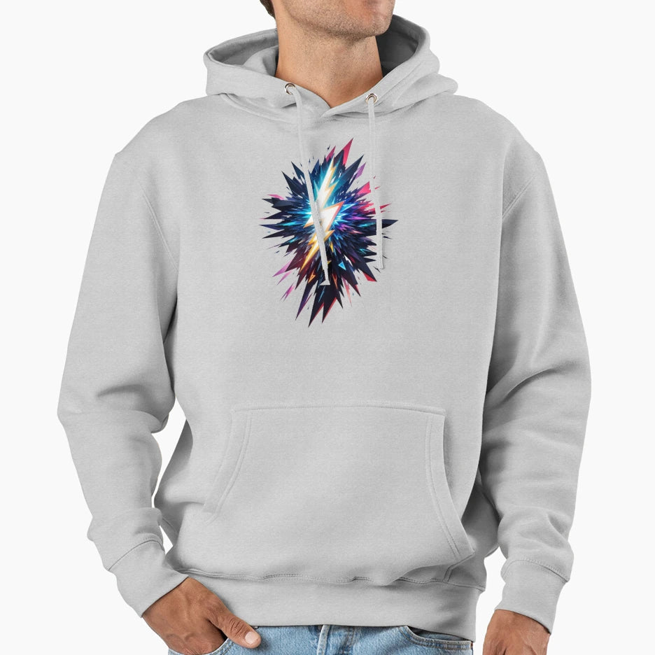Bold Thunderbolt Hoodie - Trendy Graphic Unisex - T-Shirt, Sweatshirt, Hoodie