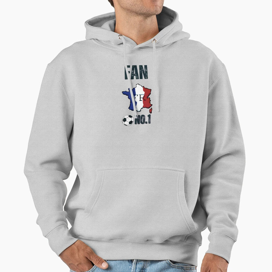 Supporter French National Football Hoodie - Minimalist Print for Adults - T-Shirt, Sweatshirt, Hoodie