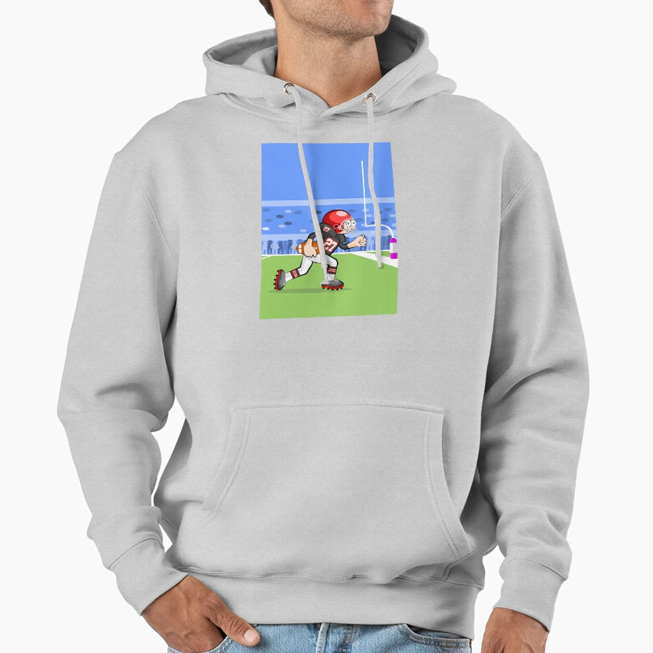American Football Player Taking Ball Hoodie - Graphic Print for Adults - T-Shirt, Sweatshirt, Hoodie
