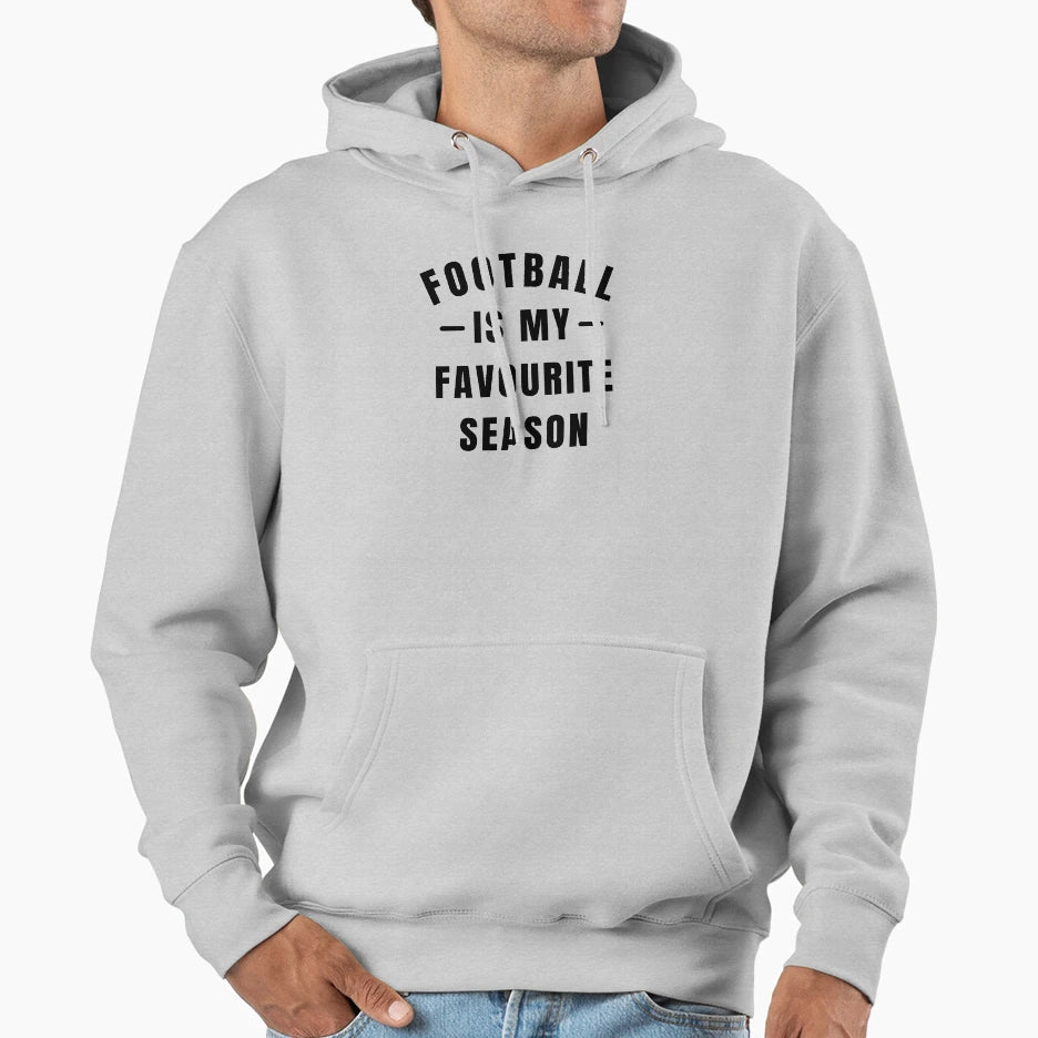 Football Is My Favourite Season Hoodie - Minimalist Print for Adults - T-Shirt, Sweatshirt, Hoodie