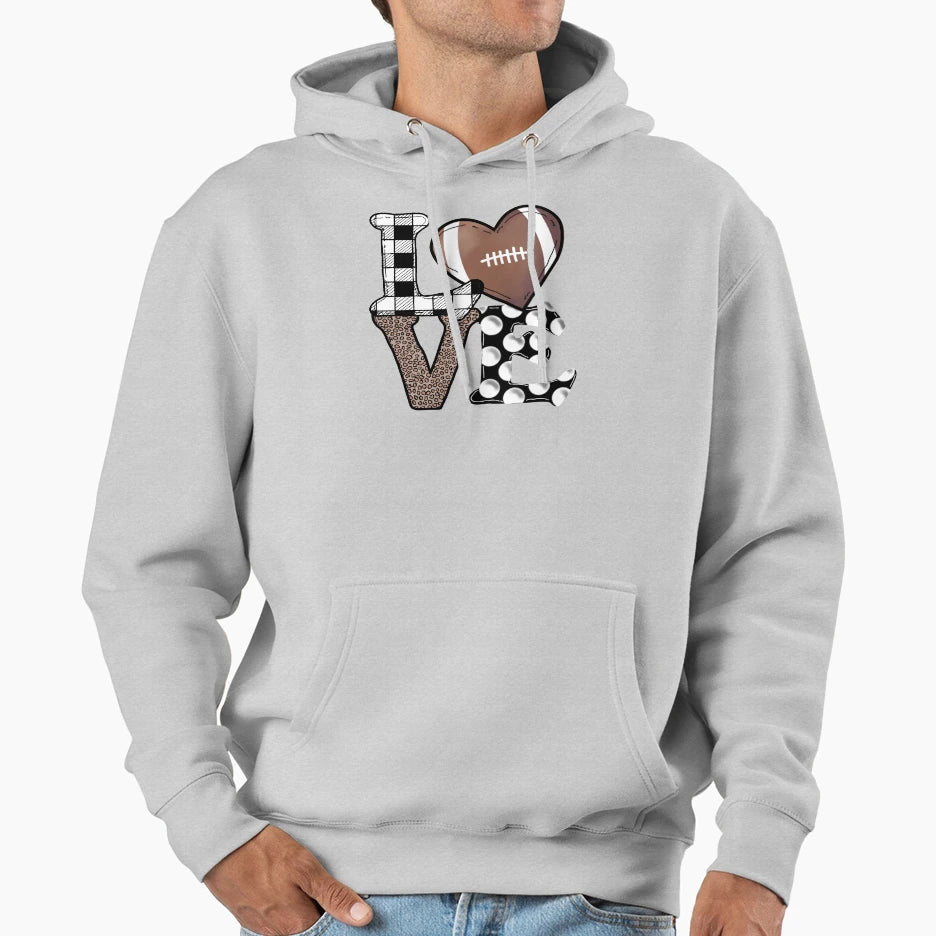 Rugby Love Hoodie - Unique Graphic for Adults - T-Shirt, Sweatshirt, Hoodie