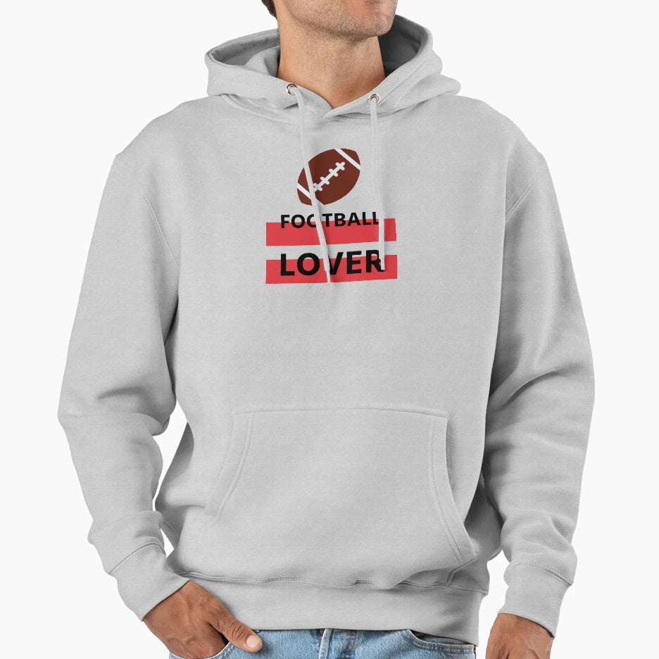 American Football Lover Simple Black Hoodie - Minimalist Print Unisex - T-Shirt, Sweatshirt, Hoodie