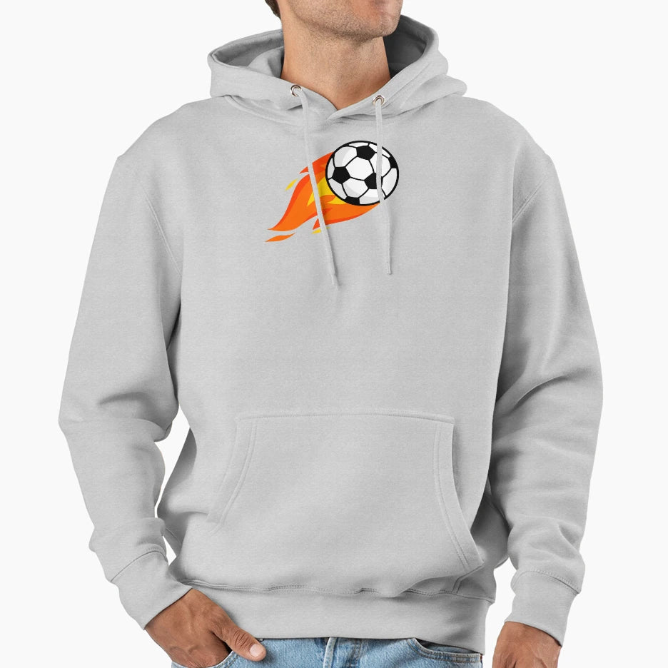 Soccer Fire Hoodie - Custom Art Print Unisex - T-Shirt, Sweatshirt, Hoodie