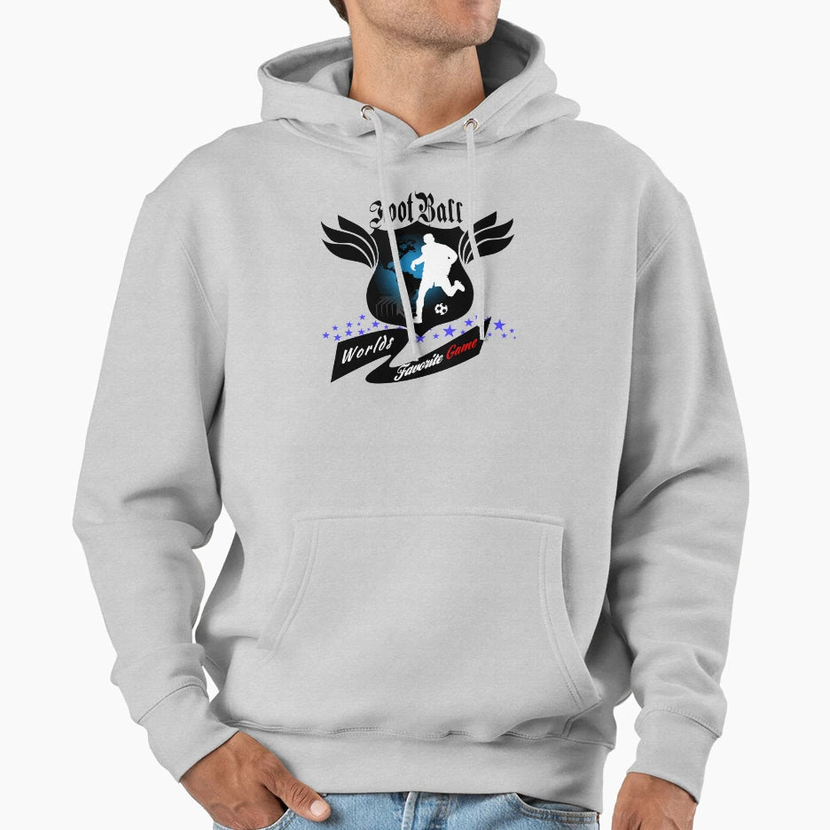 Football Worlds Favorite Game Hoodie - Aesthetic Graphic Men Women - T-Shirt, Sweatshirt, Hoodie