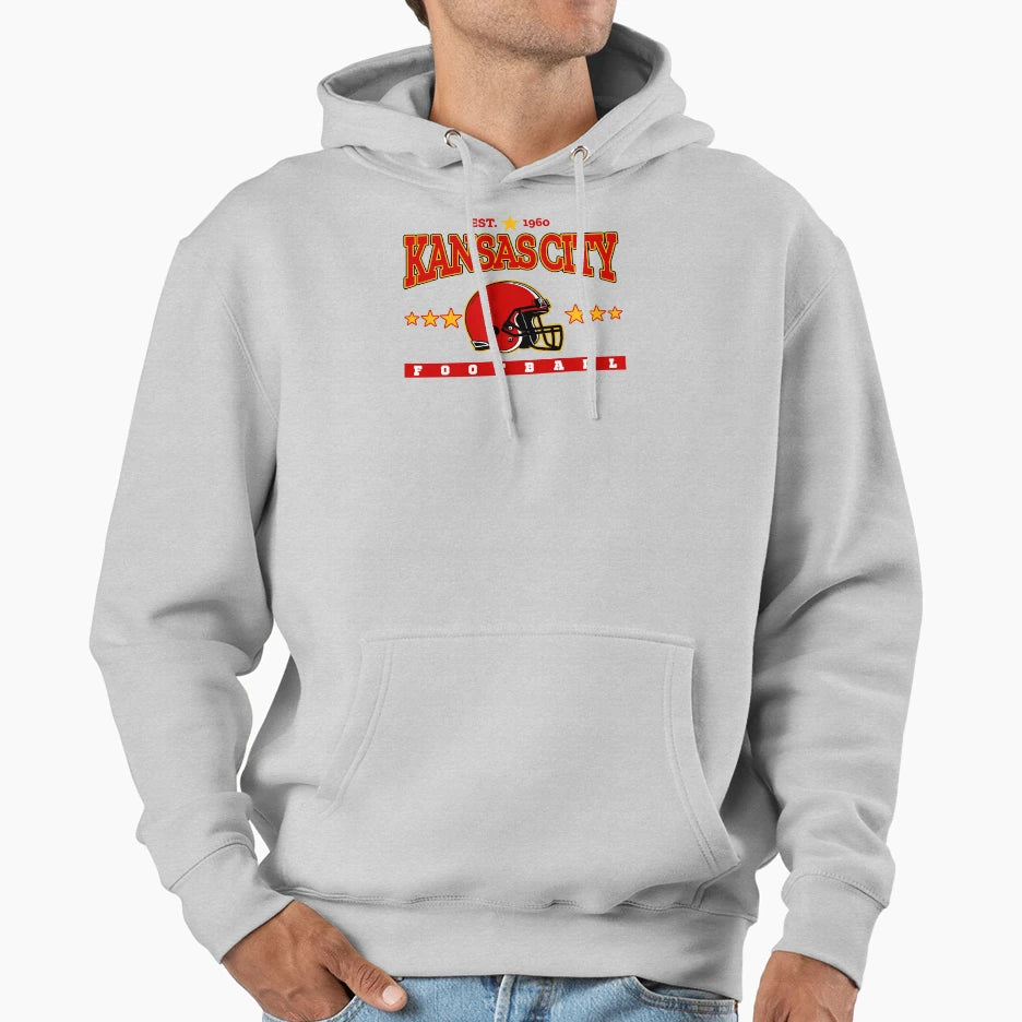 Kansas City Football Hoodie - Fun Novelty Design for Adults - T-Shirt, Sweatshirt, Hoodie