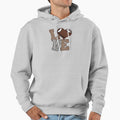 Love Football Heart Leopard Lettering Hoodie - Custom Art Print Men Women - T-Shirt, Sweatshirt, Hoodie