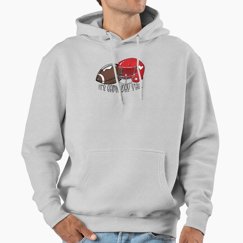 Football Its Game Day Yall Hoodie - Graphic Print Men Women - T-Shirt, Sweatshirt, Hoodie