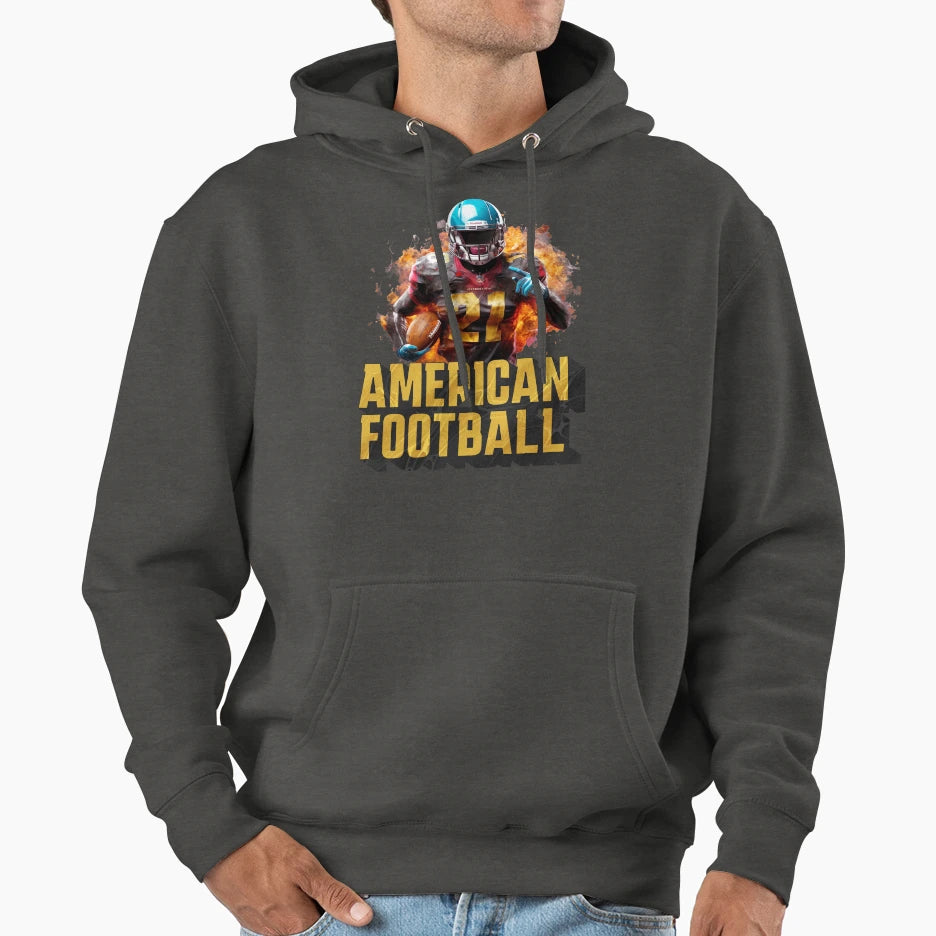 American Football Hoodie - Fun Novelty Design Men Women - T-Shirt, Sweatshirt, Hoodie