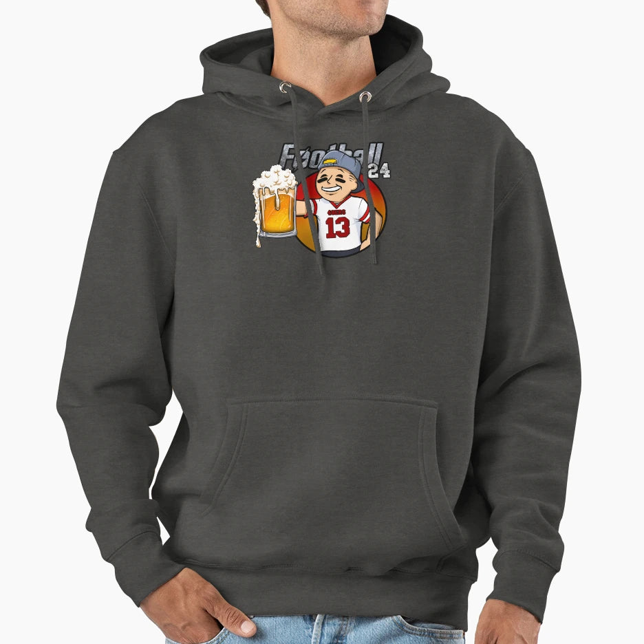 Beer Football 2 Hoodie - Custom Art Print Unisex - T-Shirt, Sweatshirt, Hoodie