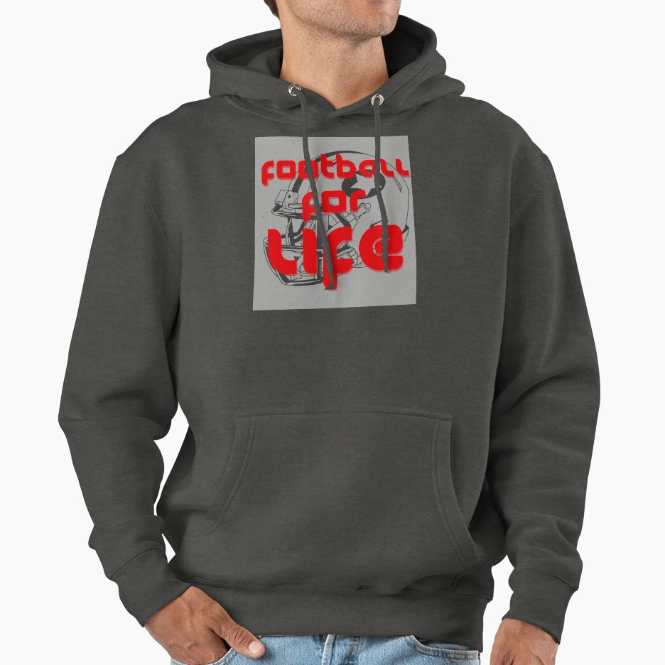 Football Life Hoodie - Trendy Graphic Unisex - T-Shirt, Sweatshirt, Hoodie