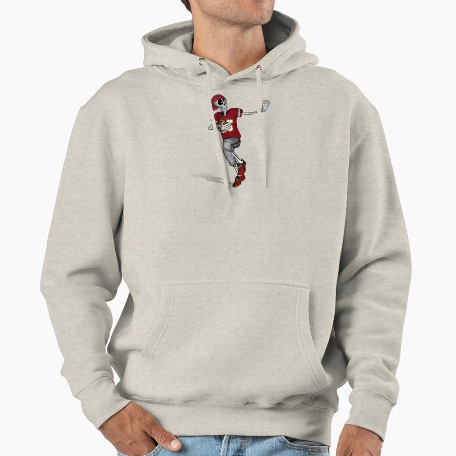 Football Skeleton Hoodie - Streetwear Style Unisex - T-Shirt, Sweatshirt, Hoodie