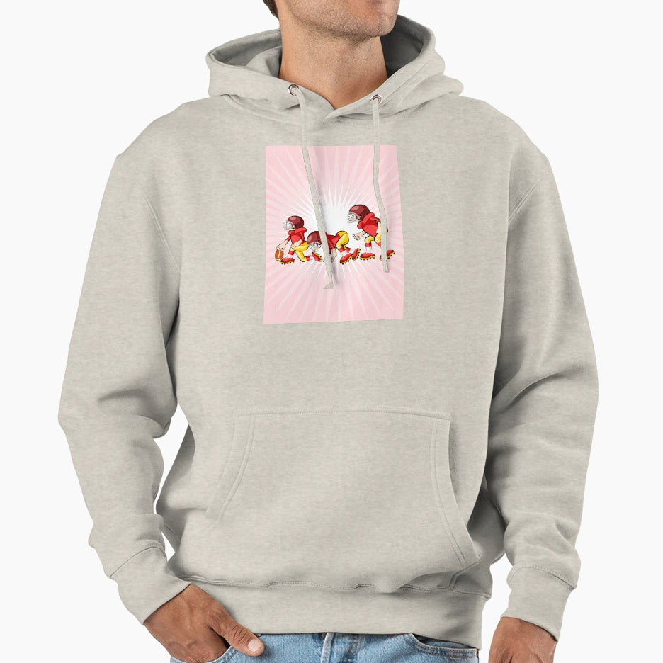American Football Players Arming Strategy Hoodie - Trendy Graphic Unisex - T-Shirt, Sweatshirt, Hoodie