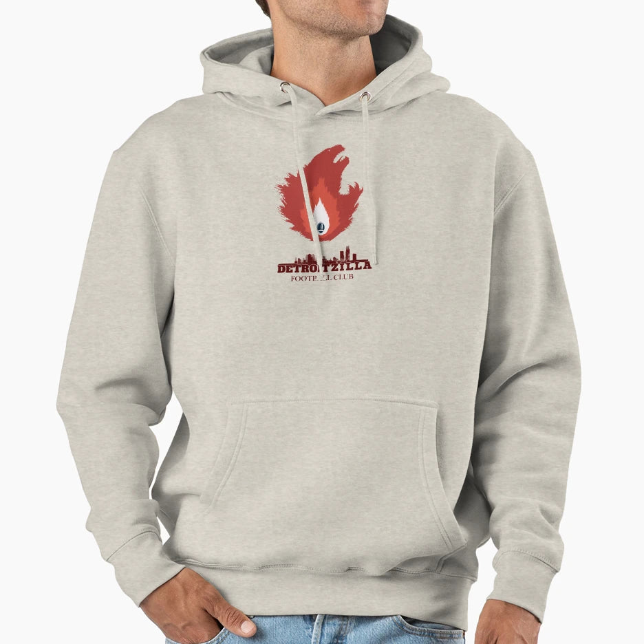 Detroit Zilla Football Hoodie - Unique Graphic Unisex - T-Shirt, Sweatshirt, Hoodie