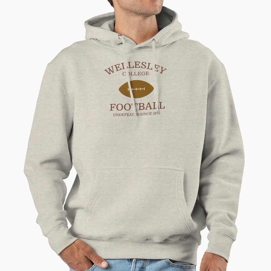 Wellesley College Football Hoodie - Fun Novelty Design Unisex - T-Shirt, Sweatshirt, Hoodie