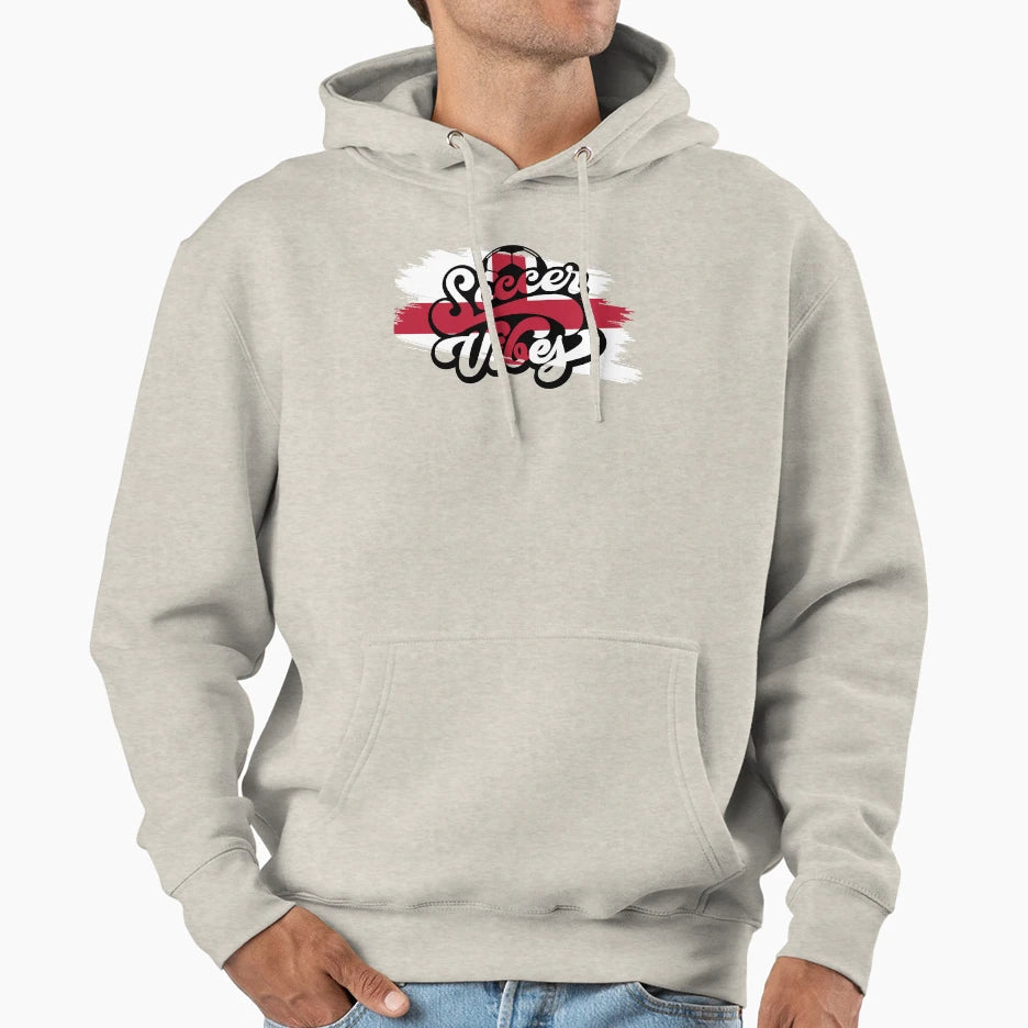 Soccer Vibes England Hoodie - Graphic Print Men Women - T-Shirt, Sweatshirt, Hoodie