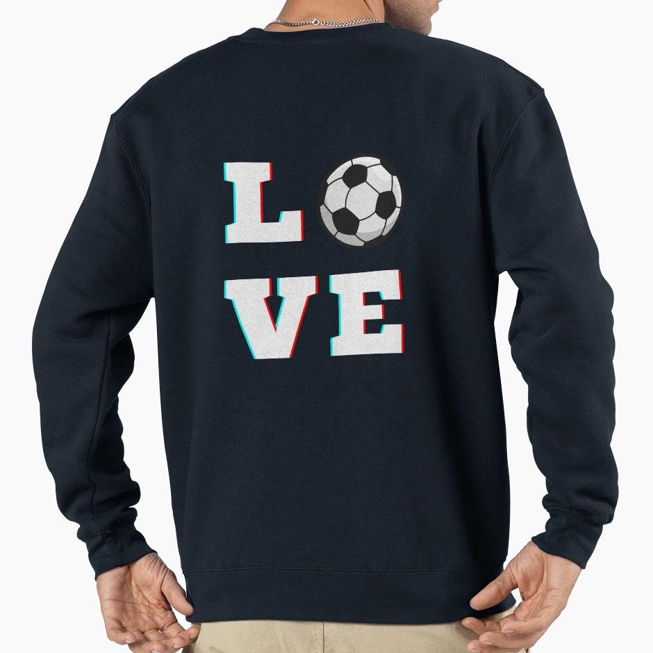 Copy Kickin It Love Soccer Passion Sweatshirt - Minimalist Print Men Women - T-Shirt, Sweatshirt, Hoodie