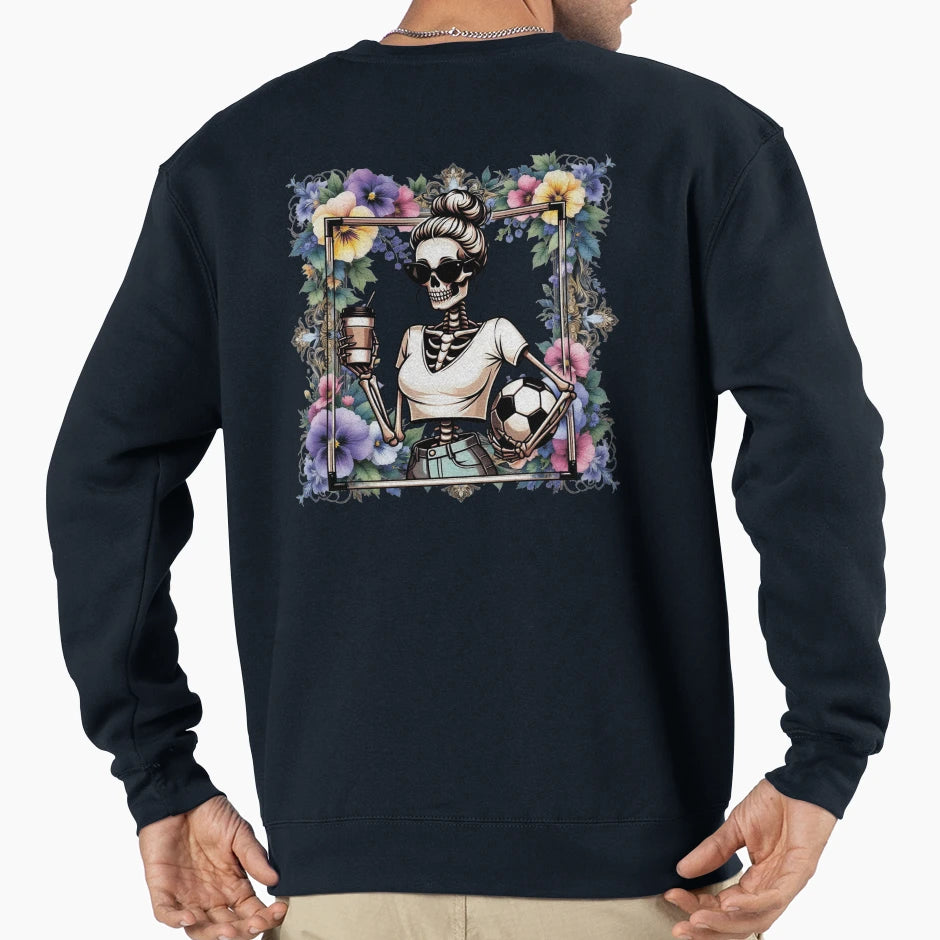 Female Skeleton Ball Among Flowers Sweatshirt - Streetwear Style for Adults - T-Shirt, Sweatshirt, Hoodie