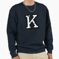 Letter K Distressed Two Color Sweatshirt - Minimalist Print for Adults - T-Shirt, Sweatshirt, Hoodie