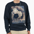 Abstract Blue Grunge Soccer Sweatshirt - Novelty Apparel for Adults - T-Shirt, Sweatshirt, Hoodie